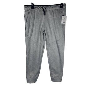 Athletic Works Joggers Sweatpants Boy's Size Large Husky (10-12) Gray Fleece NWT